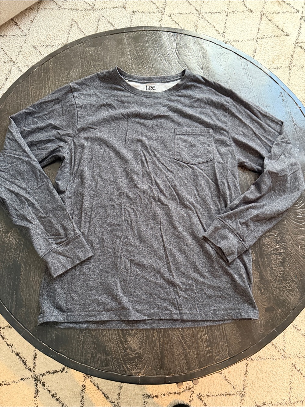 Lee Long Sleeve Pocket Tee - Charcoal